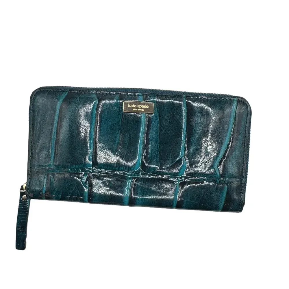 KATE SPADE ♠️ Neda Knightsbridge Dark Teal Zip Around Wallet